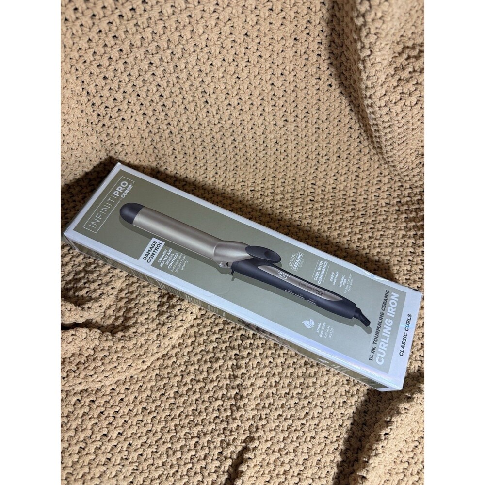 Conair Infiniti Pro 1” Ceramic Curling Iron 400 F Digital Damage Control New